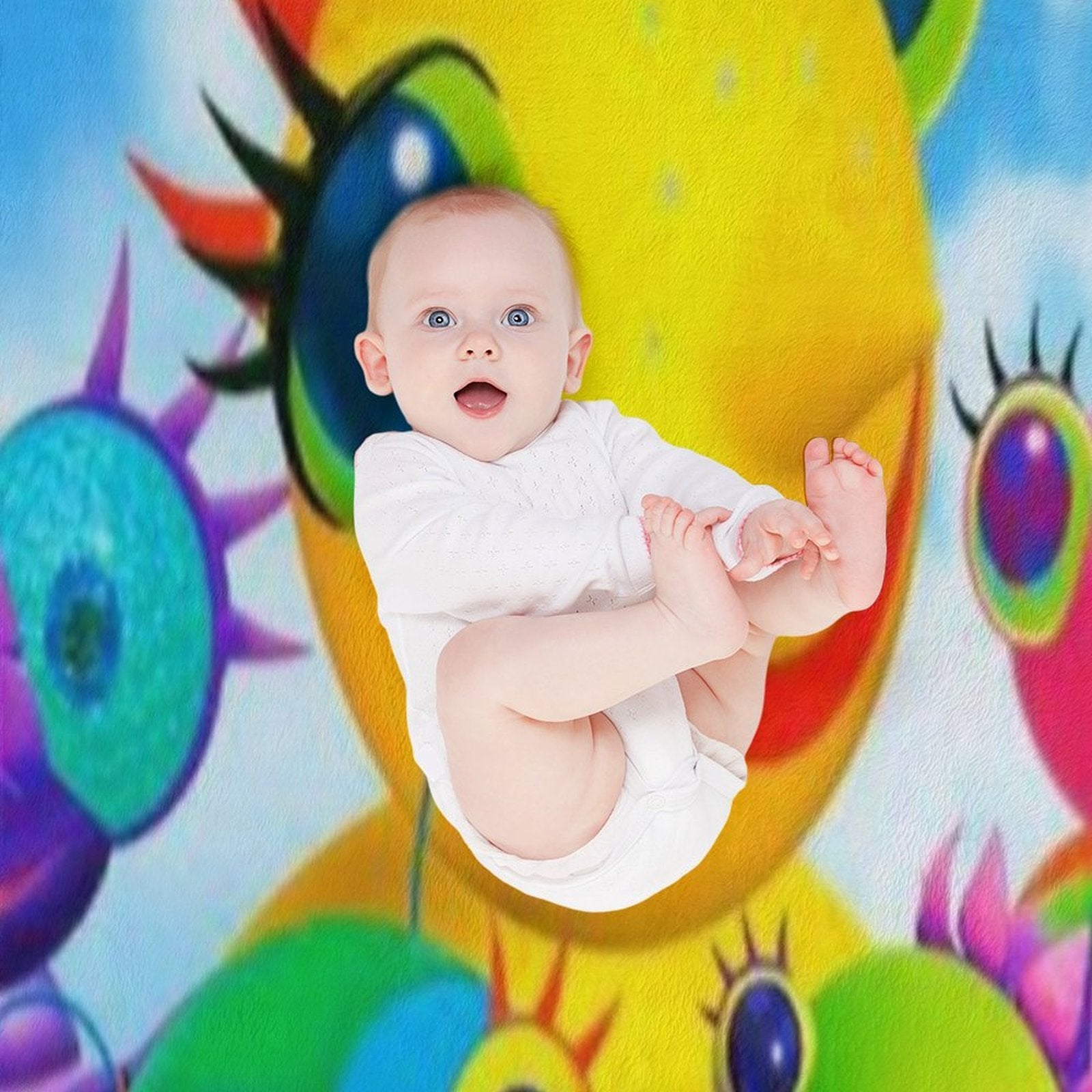 Miss Spiders Sunny Patch Friends Sustainable Throw Blanket