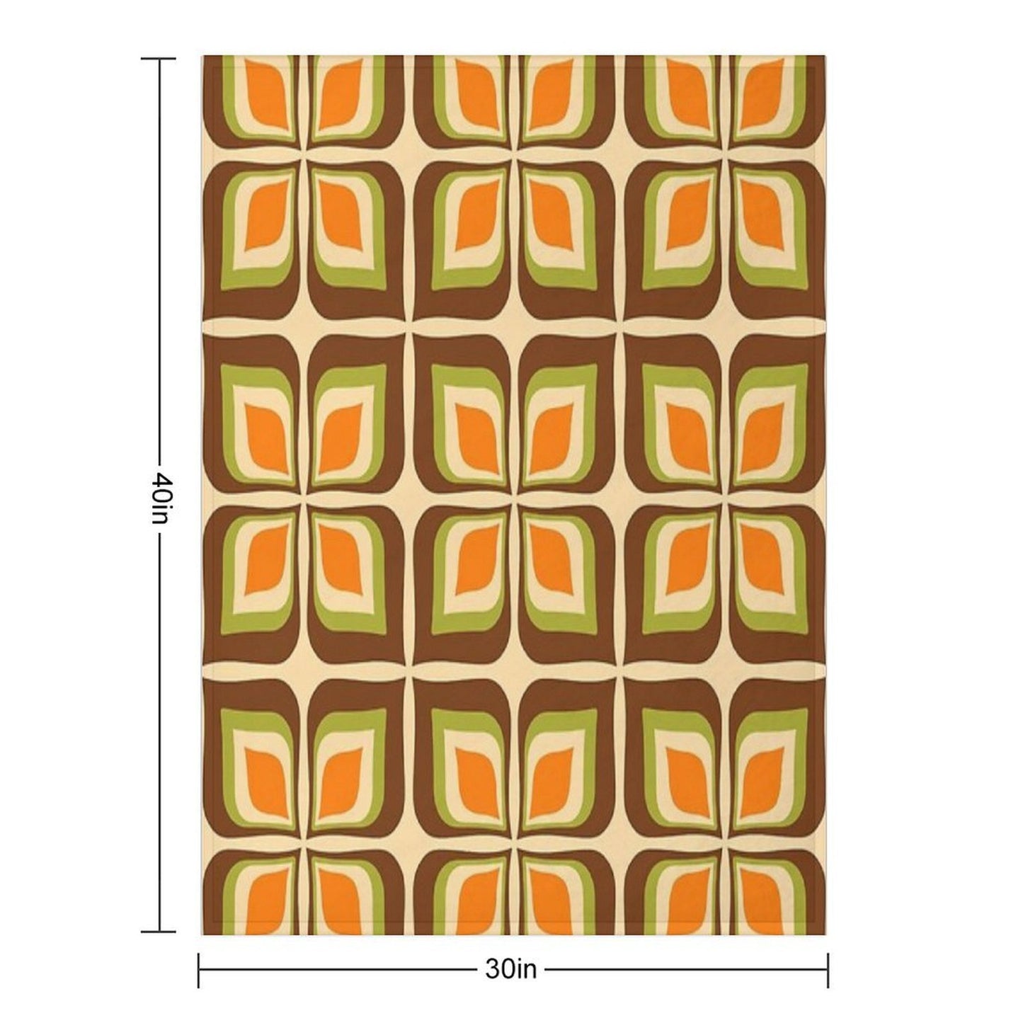 Retro Gradient Flower Pattern 725 Machine-washable Throw Blanket