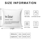 Wine Definition Soft Reinforced Edging Throw Pillow
