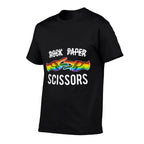 Rock Paper Scissors Lesbian Pride Rainbow LGBT  Polyester Blend T-Shirt