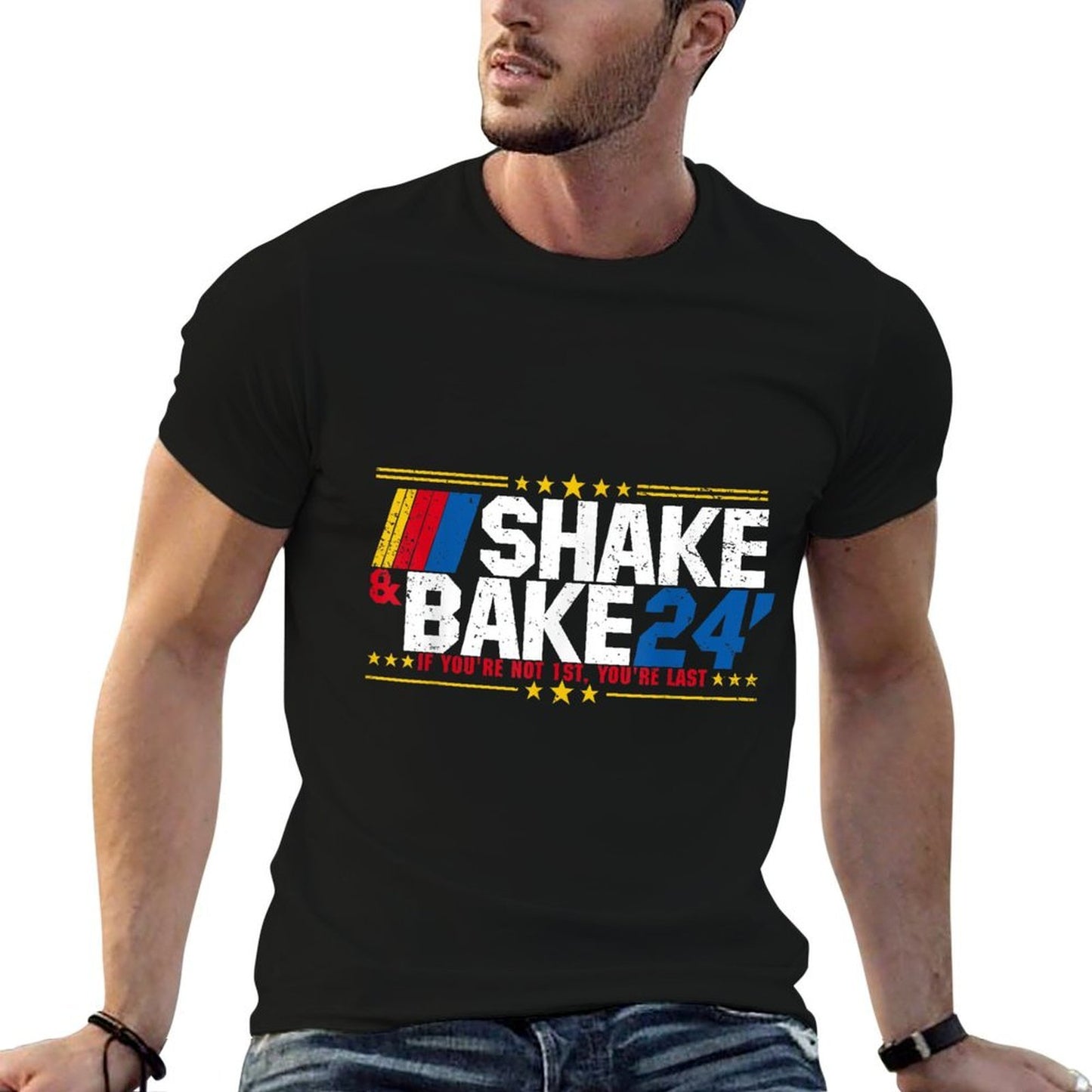 Shake And Bake 24 If You're Not 1st You're Last Meme Combo  Oversized Silhouette T-Shirt