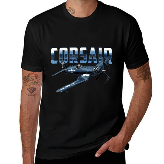 USA Military Warbird Airplane Corsair Classic Airplane  Breathable T-Shirt