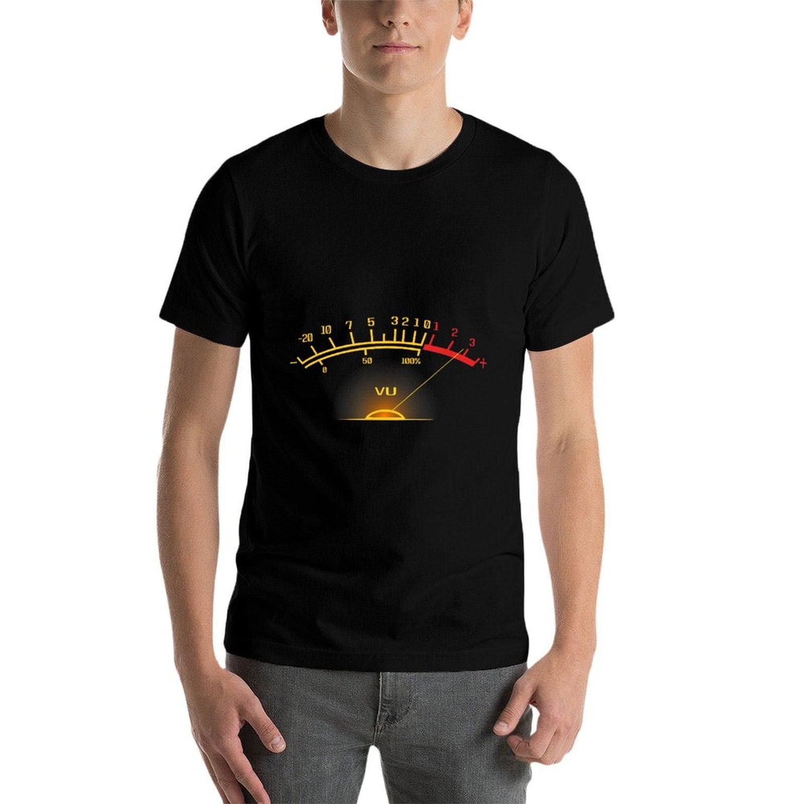 Retro VU Meter Hi-Fi Funny Stereo Sound Audio Engineer  Vintage-inspired T-Shirt
