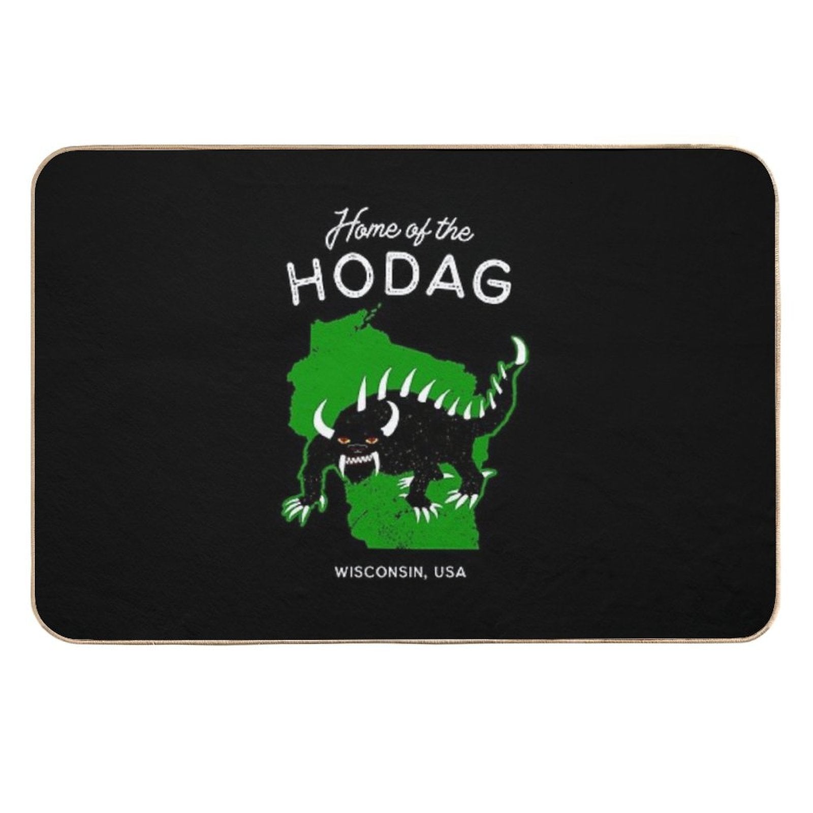 Home of The Hodag Wisconsin, USA Shower Curtain  Non-Slip Bath Mat