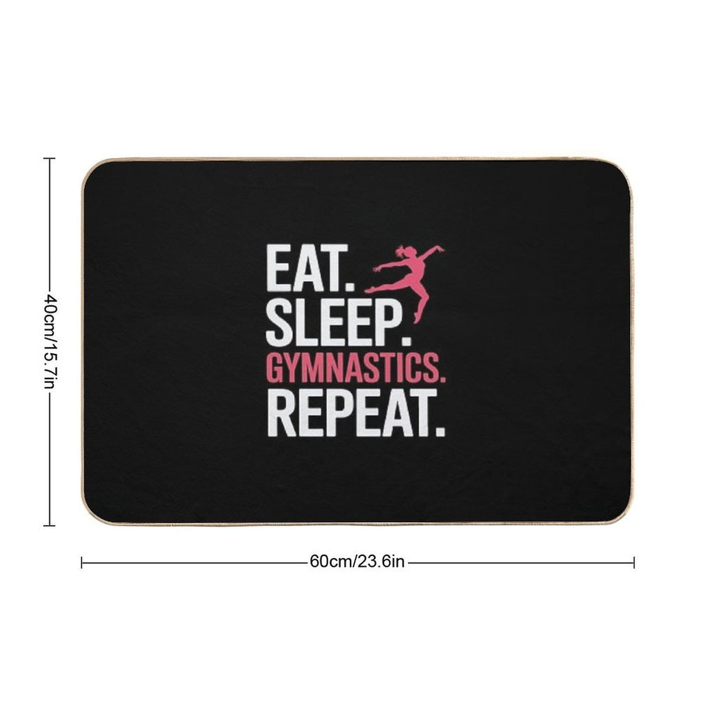 Eat Sleep Gymnastics Repeat  High-Traffic Bath Mat