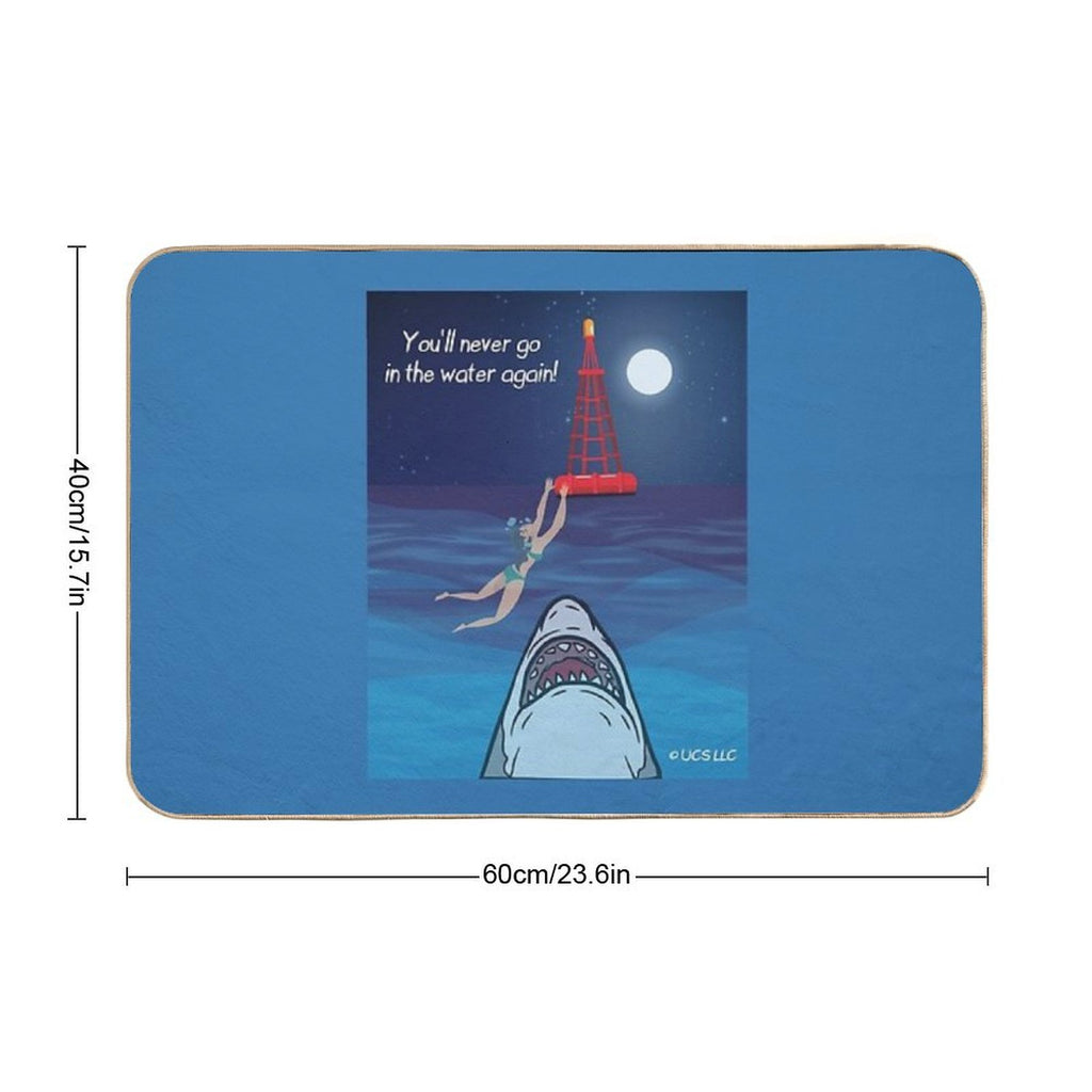 You'll Never Go in The Water Again! NBC Universal Jaws Fan Art  Eco-Friendly Bath Mat