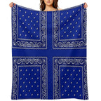 Blue Bandana Multi-functional Throw Blanket
