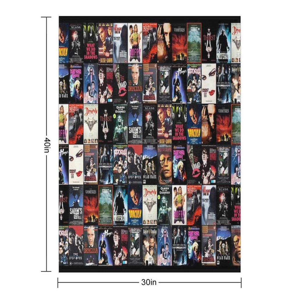 VAMPIRES - VHS & DVD ARTWORK Eco-conscious Throw Blanket