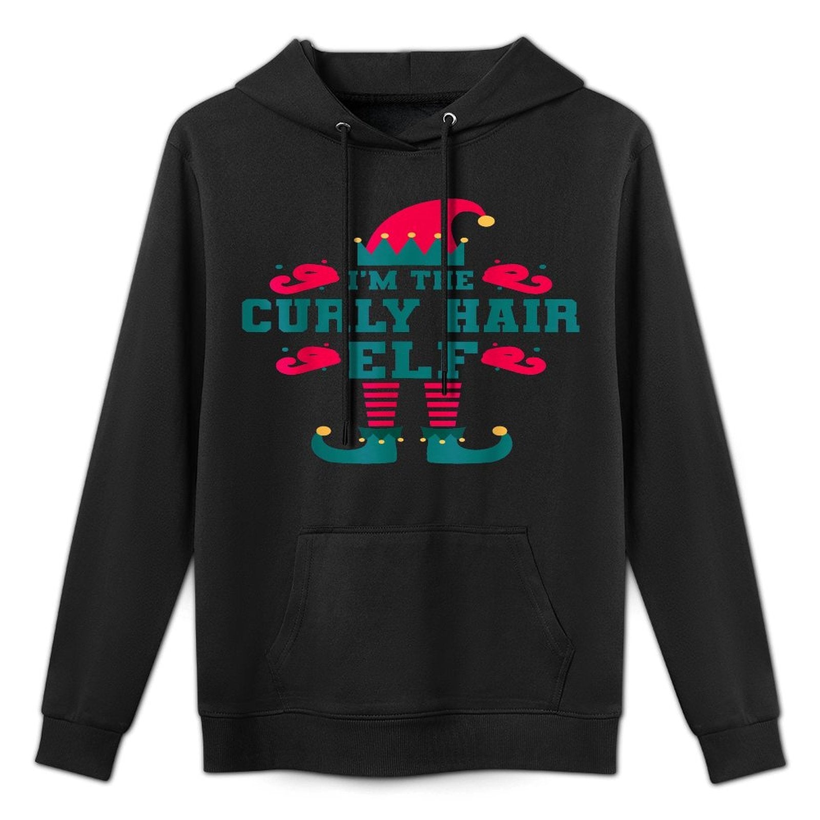 Matching Family Im The Curly Hair Elf Christmas Medium-Weight Fabric Hoodie