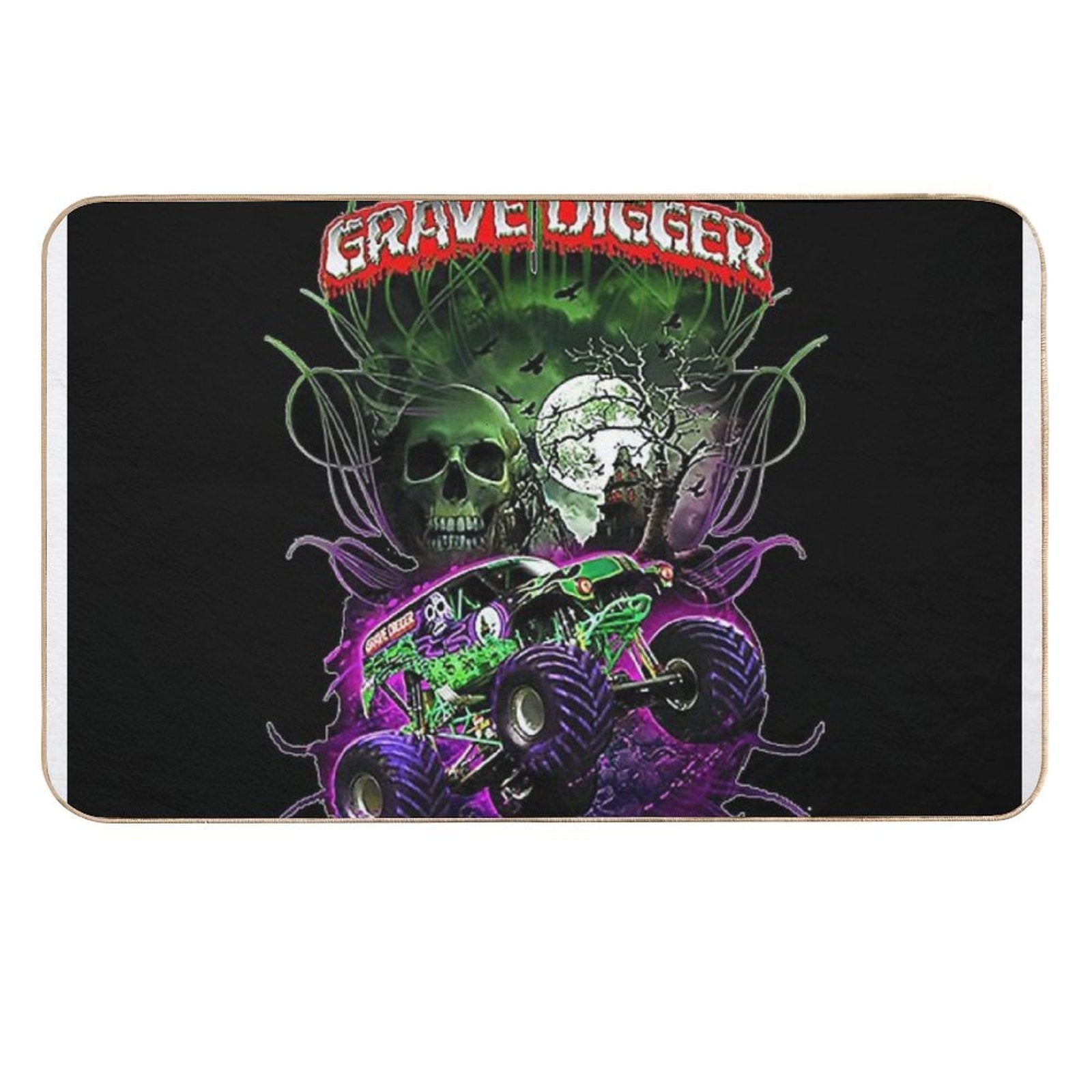 Grave Digger Monster Jam Monster Truck  Toxin-Free Bath Mat