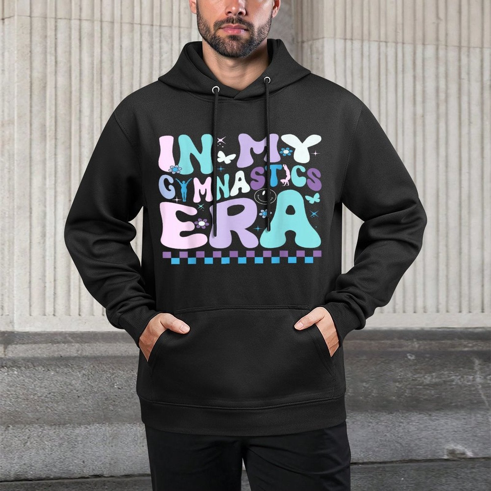 Groovy In My Gymnastics Era Tumbling Cartwheel Gymnastics Medium-Weight Fabric Hoodie