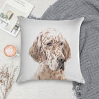 English Setter (Orange Belton) Soft Warmth Comfort Throw Pillow
