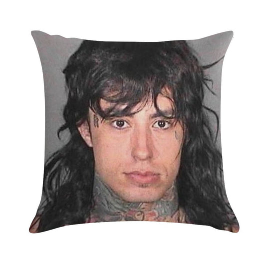 Ronnie Radke Mugshot Soft Warmth Comfort Throw Pillow