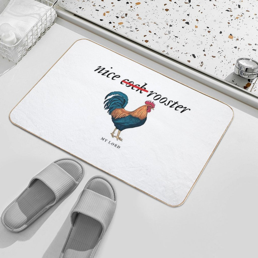 Nice Rooster My Lord  Toxin-Free Bath Mat