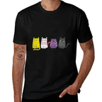 Cute Animal Cat Gift Non Binary Pride Agender Non Binary  Moisture-wicking T-Shirt