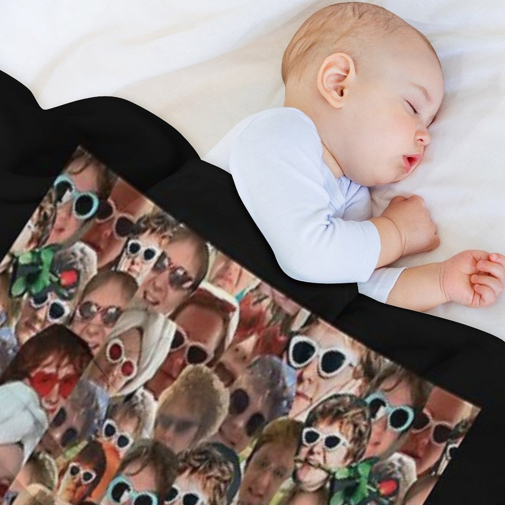 Lewis Capaldi Collage Repeat Print Eco-conscious Throw Blanket