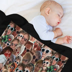 Lewis Capaldi Collage Repeat Print Eco-conscious Throw Blanket