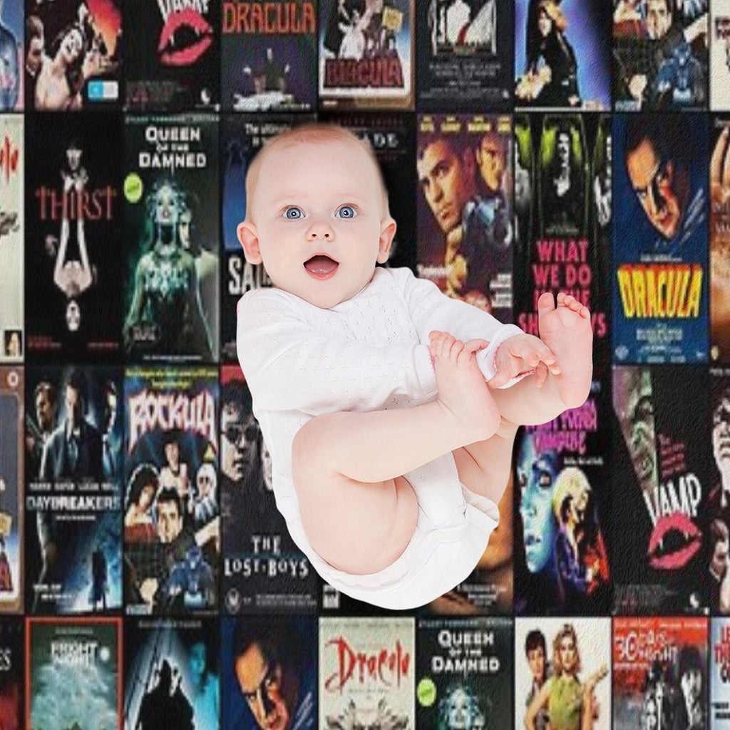 VAMPIRES - VHS & DVD ARTWORK Eco-conscious Throw Blanket