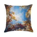 Ceiling Painting in Hercules Room of The Chateau De Versailles - France Soft Fade-Resistant Throw Pillow