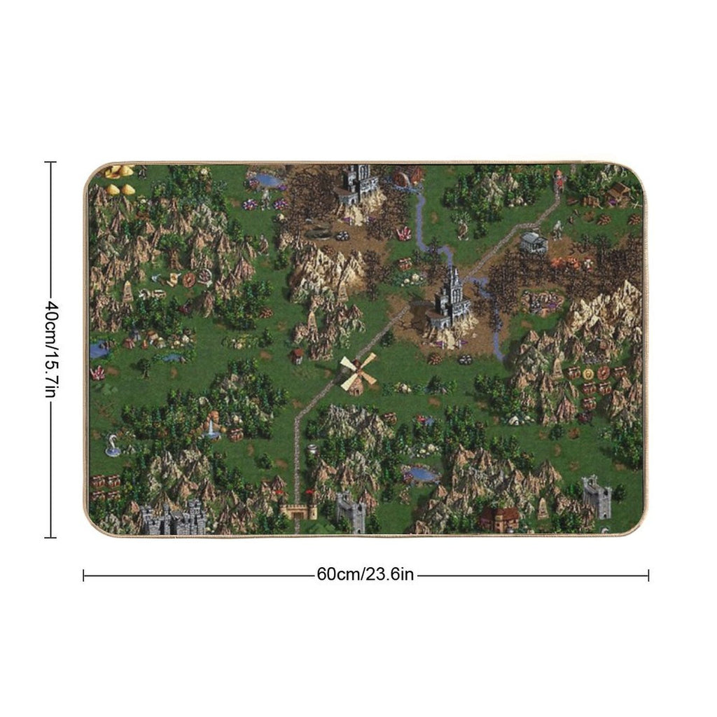 Heroes Of Might And Magic III Map  Non-Slip Bath Mat