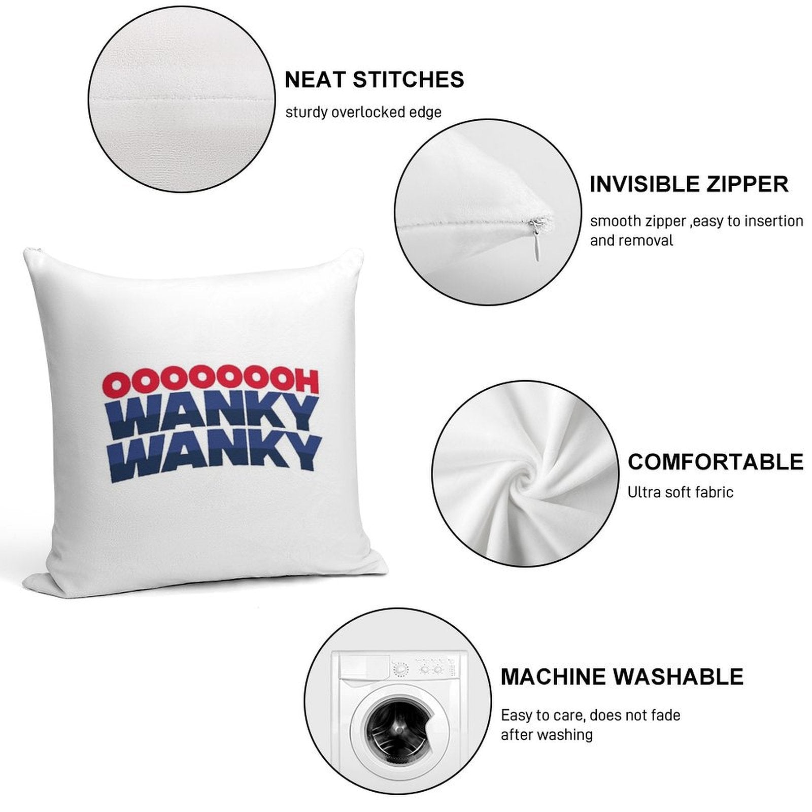 BWFC - Wanky Wanderers Soft Gift Ready Throw Pillow