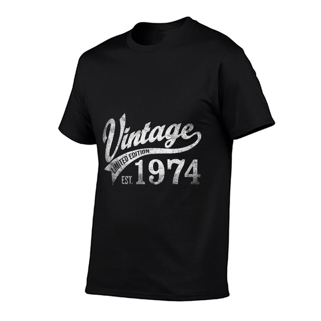 50 Years Old Gift Classic 1974 Limited Edition 50th Birthday  Ribbed Collar T-Shirt