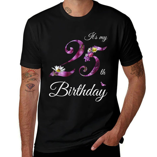 25 Year Old Floral 1998 It's My 25th Birthday Gift  Oversized Silhouette T-Shirt