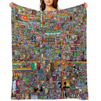 8K R Place 2022 Atlas Final Image Compact Throw Blanket