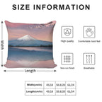 Mt Fuji with Cherry Blossoms Soft Decorative Cover Throw Pillow