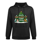 Its The Most Wonderful Time of Year Christmas Funny Santa Medium-Weight Fabric Hoodie