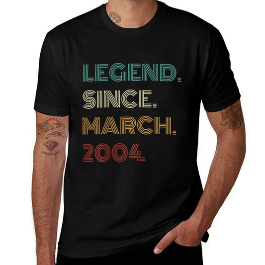 21 Years Old Legend Since March 2004 21st Birthday  Eco-friendly Material T-Shirt