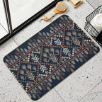 Rustic Floral Weave  Long-Lasting Bath Mat