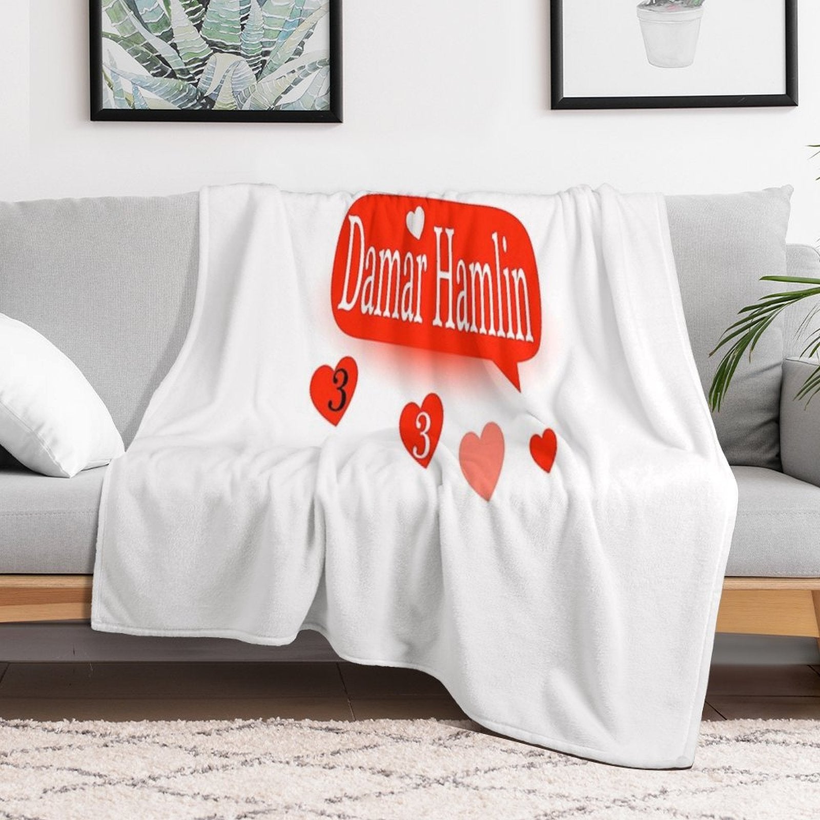 DAMAR HAMLIN 3 Shrink-resistant Throw Blanket