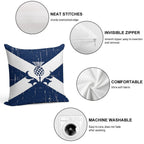 Saltire Scottish Flag And Scottish Thistle Soft Durable Construction Throw Pillow
