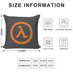 Half Life Lambda Symbol Soft Washable Throw Pillow