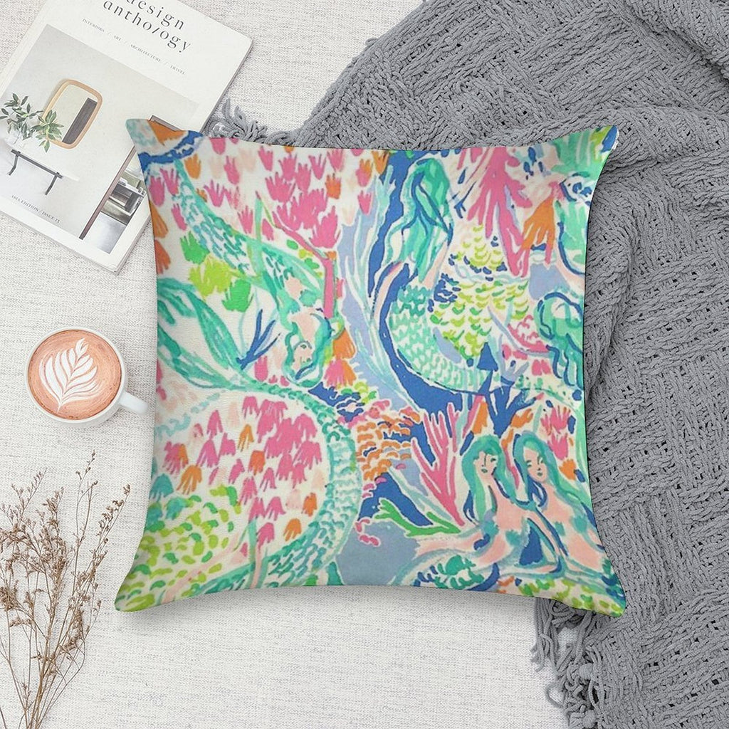 FIVE MERMAIDS Soft Gift Ready Throw Pillow