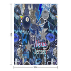 New Jersey COLLAGE Machine-washable Throw Blanket
