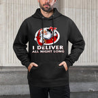 Santa I Deliver All Night Long Funny Christmas Adjustable Hood Hoodie