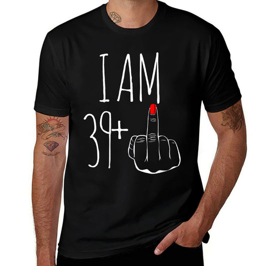 Womens I Am 39 Plus 1 Middle Finger For A 40th Birthday  Graphic-printed T-Shirt