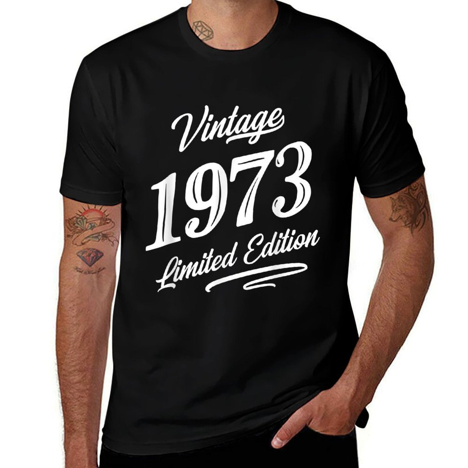 Vintage 1973 50 Year Old Retro 50th Birthday Graphic  Tagless Design T-Shirt