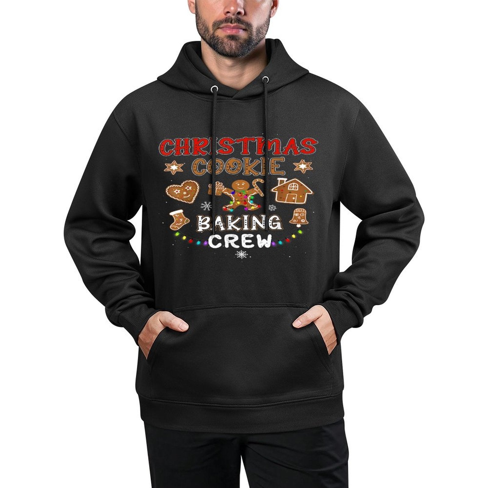 Christmas Cookie Baking Crew Xmas Gingerbread Family Pajamas Colorfast Hoodie