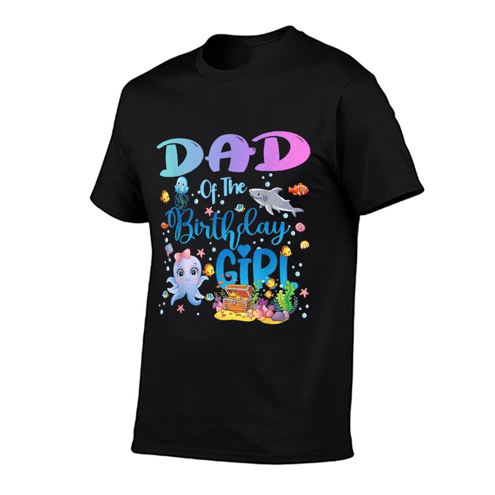Dad Of The Birthday Girl Sea Fish Ocean Aquarium  Graphic-printed T-Shirt