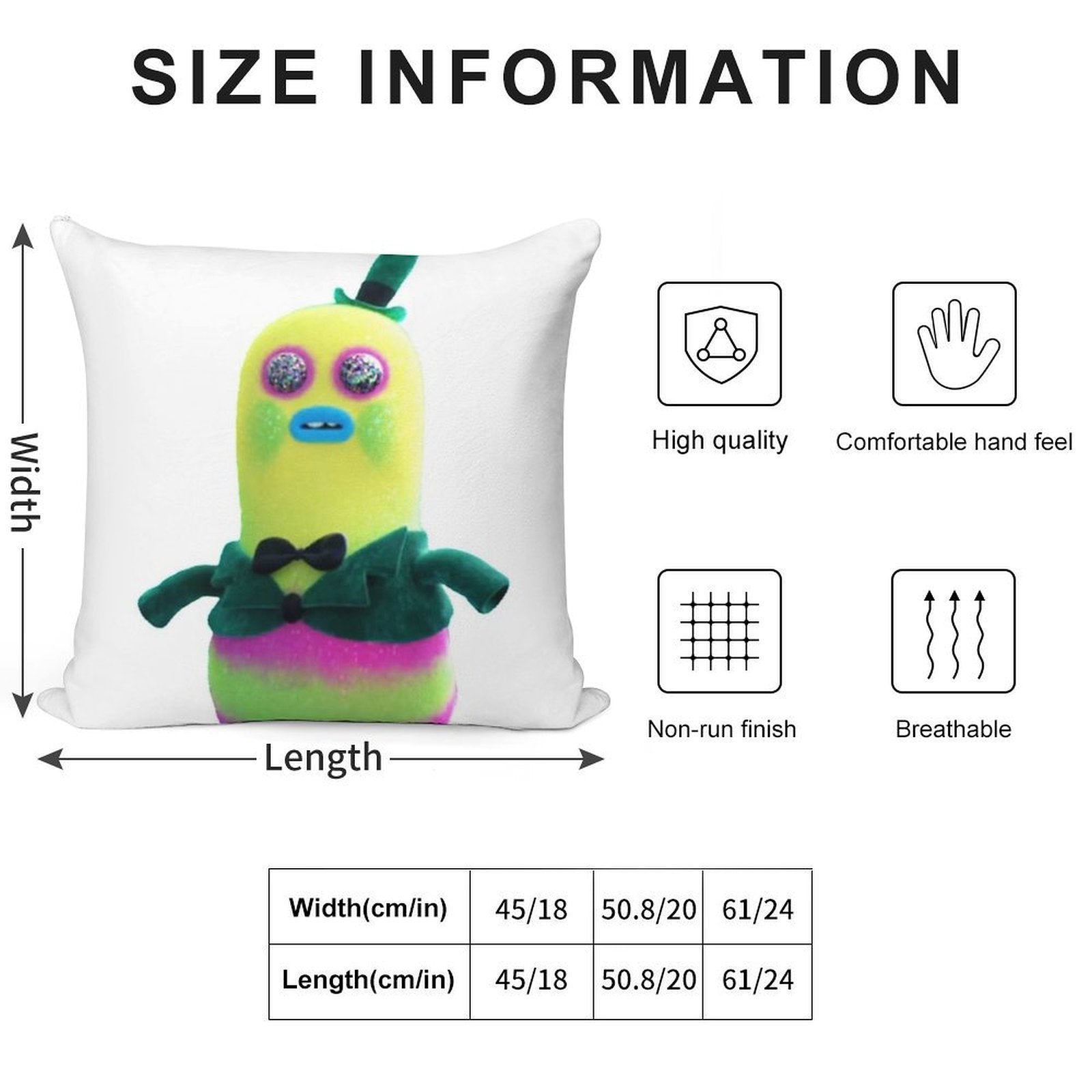 Mr Dinkles Trolls Soft Anti-Pilling Throw Pillow