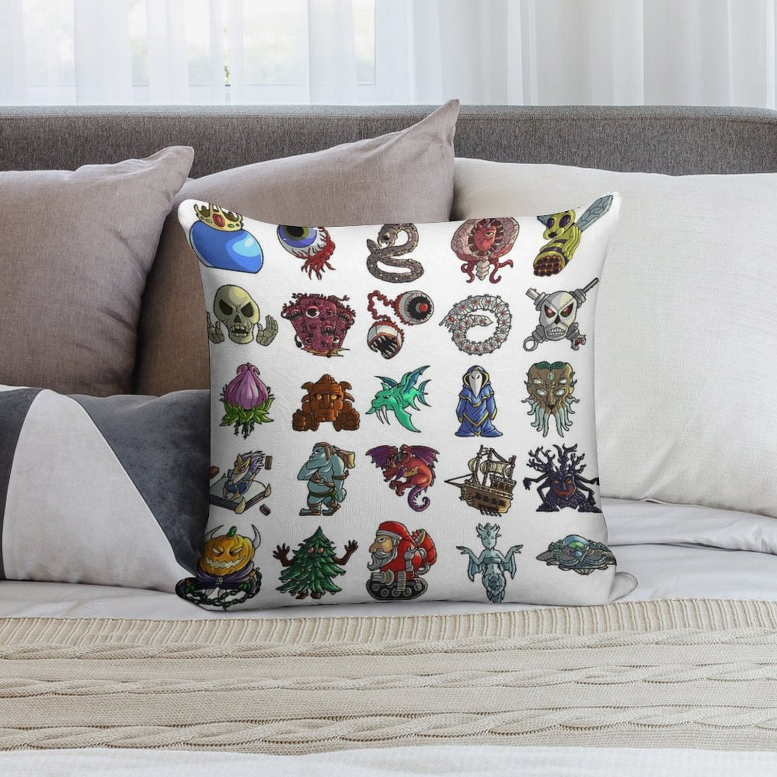 Terrarias All Boss Soft Washable Throw Pillow