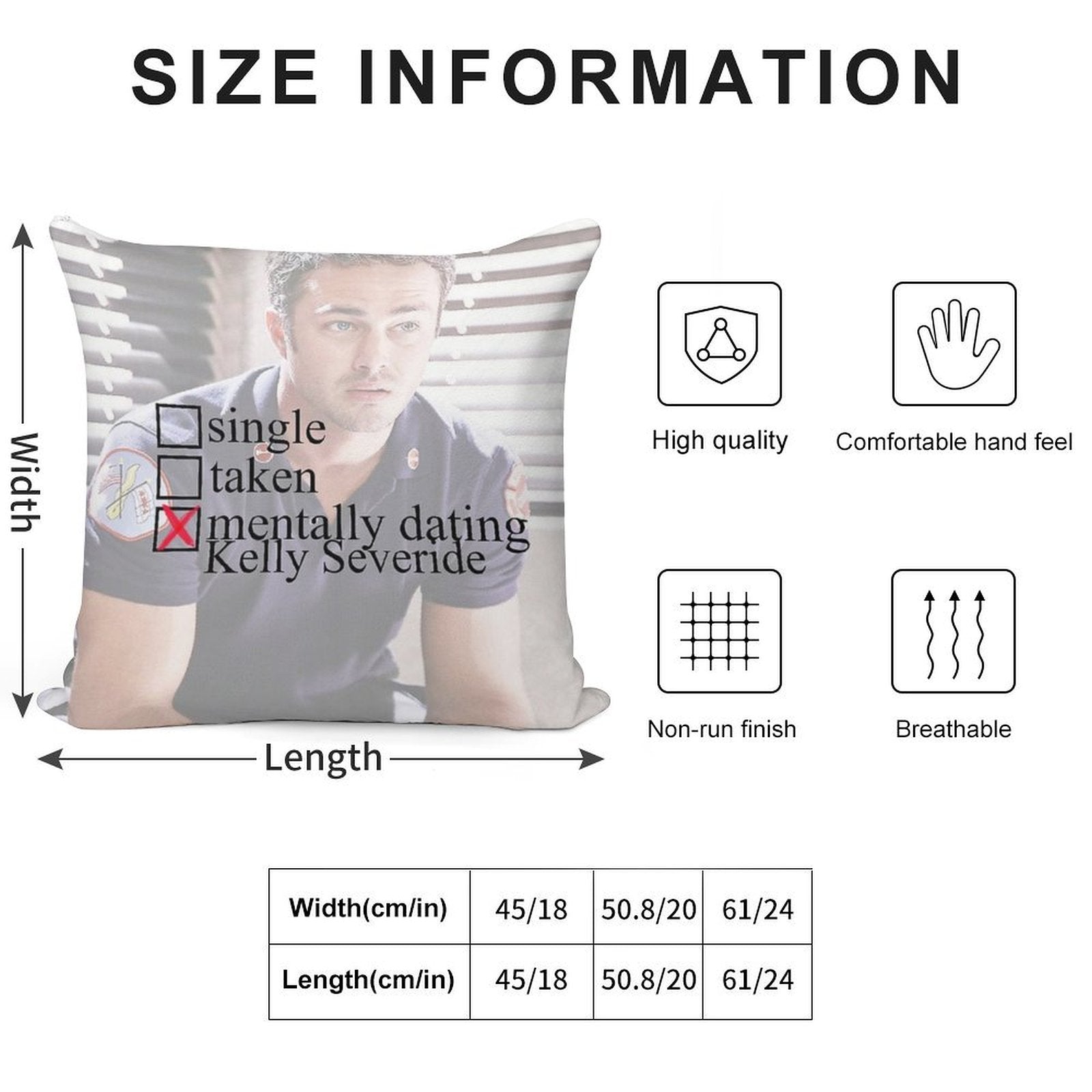 Kelly Severide - Chicago Fire Mentally Dating Soft Washable Throw Pillow