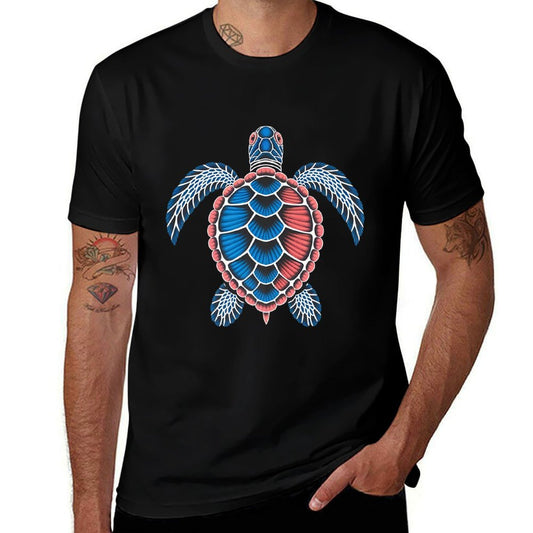 Tribal Design for Sea Turtle Lovers - Maori Sun Tribal Premium  Moisture-wicking T-Shirt