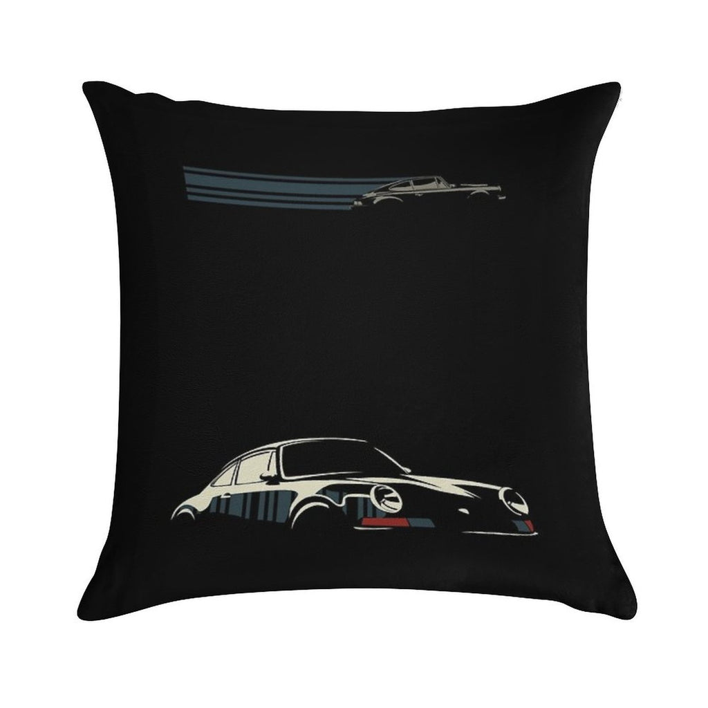 Minimalist Porsche Soft Reinforced Edging Throw Pillow