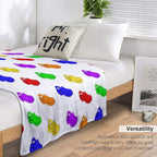 Rainbow Crocs Pack Comfort Throw Blanket