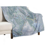 Killington Resort Trail Map Eco-conscious Throw Blanket