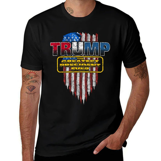 Trump The Greatest President Ever  Heathered Texture T-Shirt
